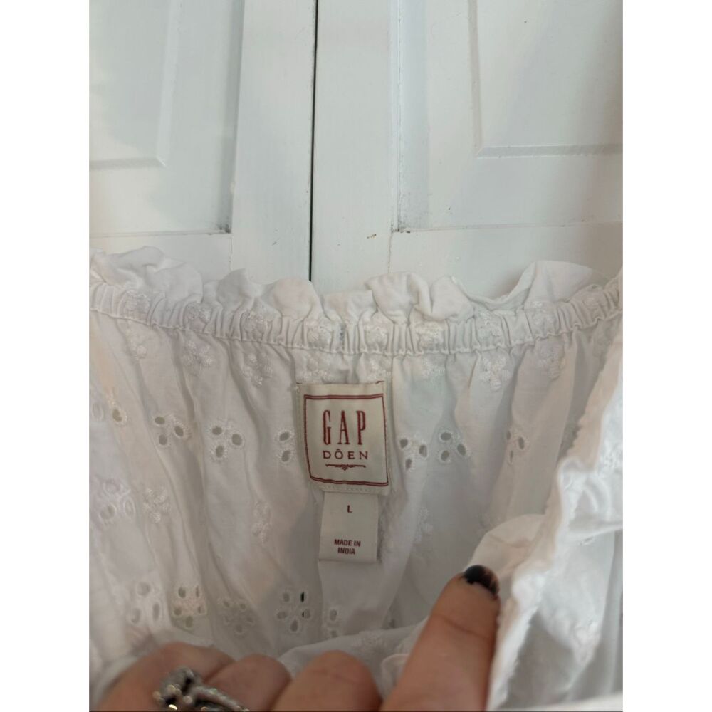 Gap x Doen white eyelet midi dress size large - Picture 5 of 9